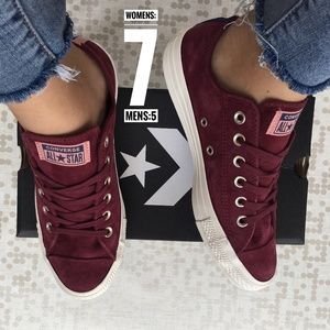 Converse Dark Burgundy Suede Low Top UNISEX